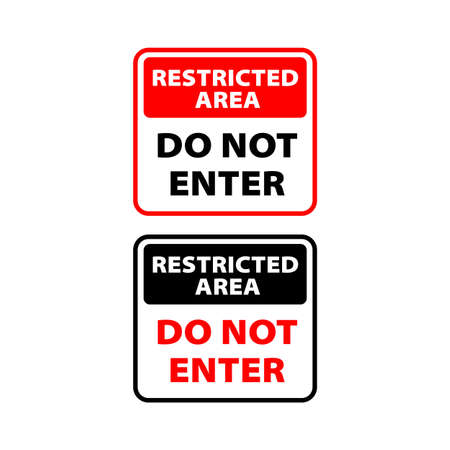 Stop Restriction Do not enter sign design vector iconのイラスト素材