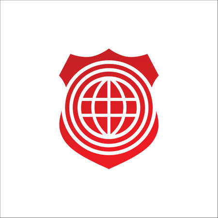 Abstract symbol of security company shield design vector illustrations