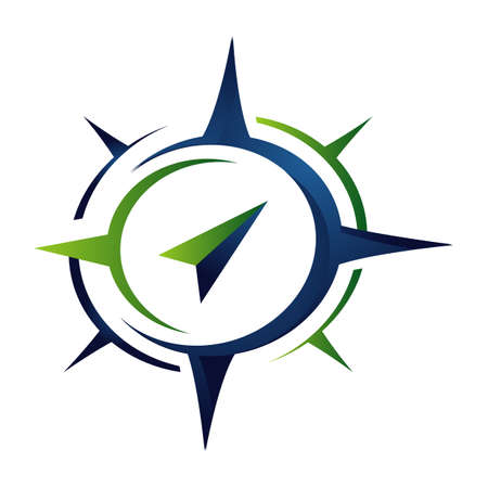 stylish flat Creative Compass design Concept Design vector Icon Templateのイラスト素材