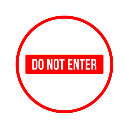 Stop Restriction Do not enter sign design vector iconのイラスト素材