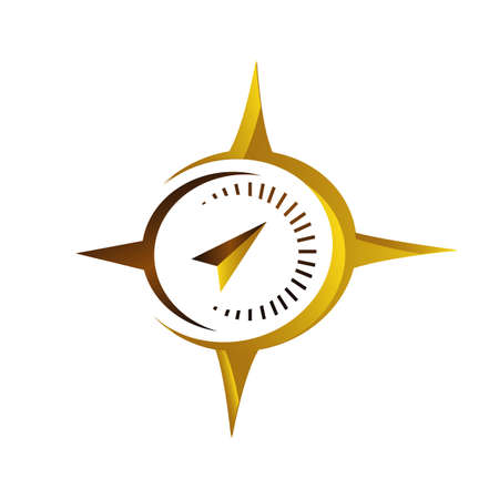 stylish flat Creative Compass design Concept Design vector Icon Templateのイラスト素材