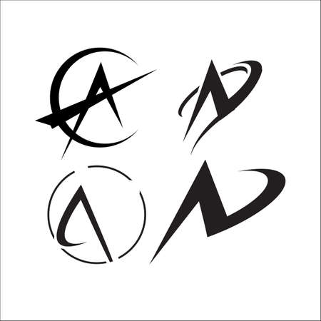 letter A a Modern triangle logo vector inspirationsのイラスト素材