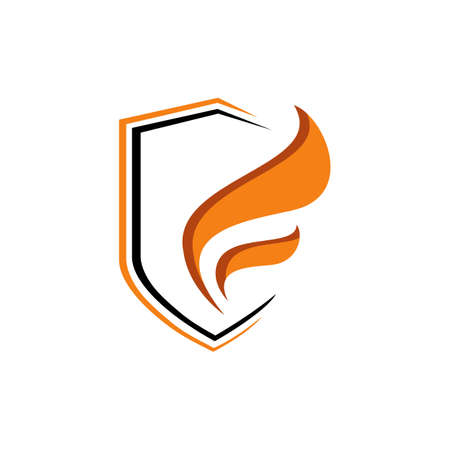 security fire shield logo vector design illustrationのイラスト素材