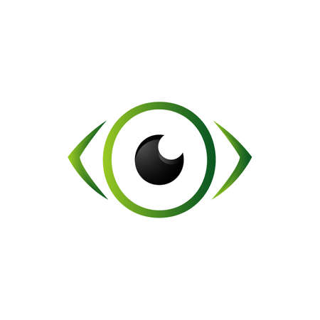 vision lens optical Eyes Logo design vector symbol concept ideaのイラスト素材