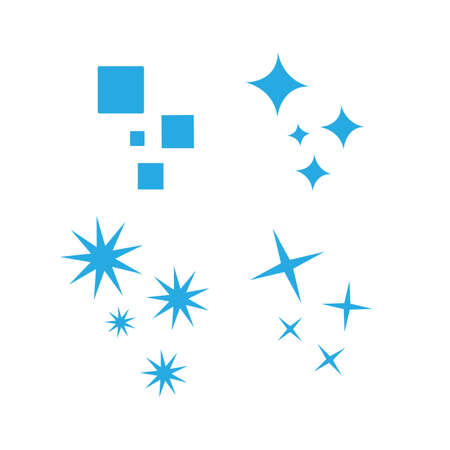Shine Sparkles Stars icon logo design elements Vector illustrationのイラスト素材