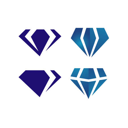 shinning jewelry diamond logo design sign vector illustrationsのイラスト素材