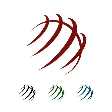 international corporate business technology industries global globe logo design vector illustrationsのイラスト素材