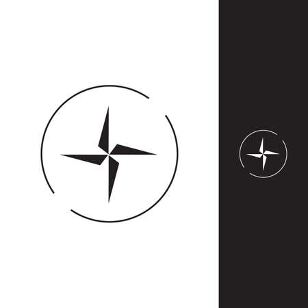 stylish Creative Compass Logo design Concept Design vector Icon Templateのイラスト素材
