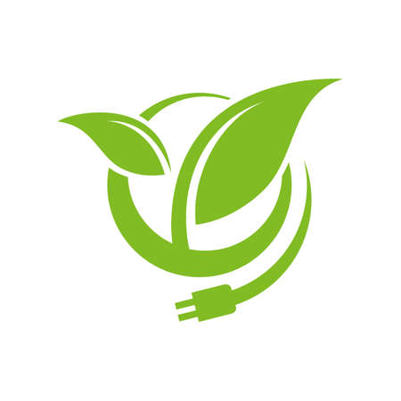 bioenergy logo design vector eco friendly renewable icon symbol illustrationのイラスト素材