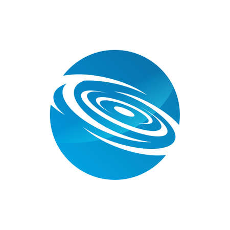 geometric technology web rings vector abstract circle logo design graphic element templateのイラスト素材