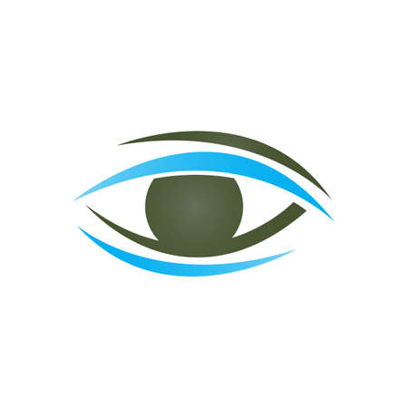 stylish Eyes Logo design a Vision Logotype concept idea vector illustrationsのイラスト素材