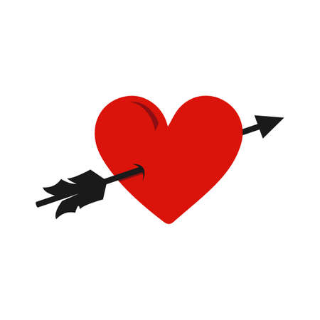 Arrow Heart Vector Icon the sign of falling loveのイラスト素材