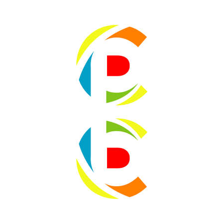 Creative Letter CP BC Logo Design illustrationsのイラスト素材