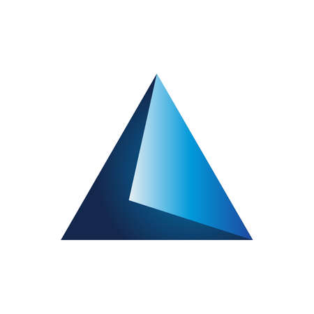 geometric shape triangle Prism Logo Design vector illustration