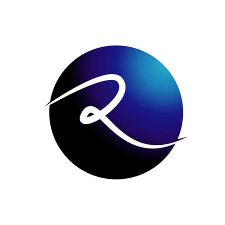 creative initial letter R logo design vector graphic conceptのイラスト素材