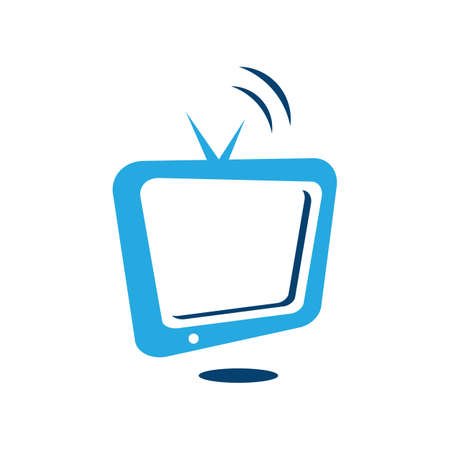 abstract retro monitor tv logo design vector graphic design illustrationのイラスト素材