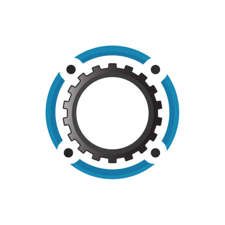 Gears and cogs vector logo design icon illustrationのイラスト素材