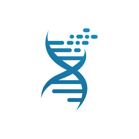 Helix DNA strand logo design vector icon isolated on white backgroundのイラスト素材