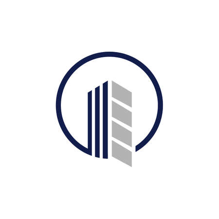 creative idea of modern building logo design vector illustrationのイラスト素材