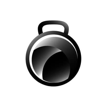 Gym fitness kettlebell logo design vector template illustrationsのイラスト素材