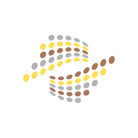 Abstract motif with circles dot LED logo design vector shape element vectorのイラスト素材