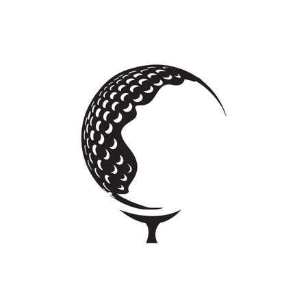 simple golf ball logo design vector template illustrationsのイラスト素材