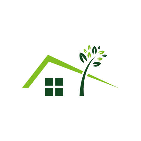 plants green house logo design vector icon illustrationのイラスト素材