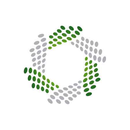 Abstract motif with circles dot LED logo design vector shape element vectorのイラスト素材