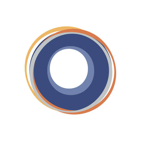 abstract circle logo design vector graphic element templateのイラスト素材