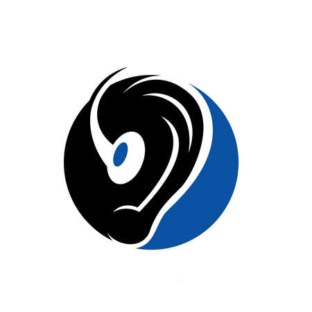 Ear vector icon hearing aid logo design graphics vector illustrationsのイラスト素材