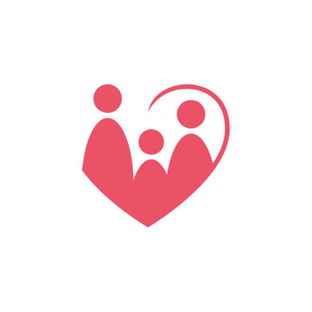 symbol of love triangle logo design vector illustrationのイラスト素材