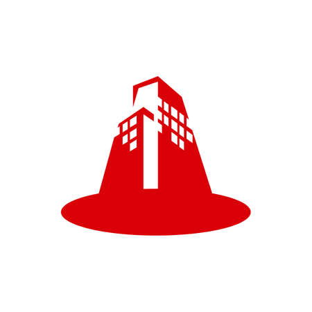 Modern creative idea of building logo design vector illustrationのイラスト素材