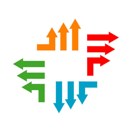 Stylish grow business Abstract Arrow logo design vector icon template