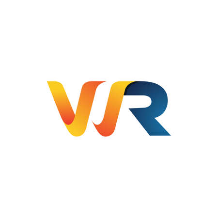 colorful W initial letter W logo vector with modern styles templateのイラスト素材