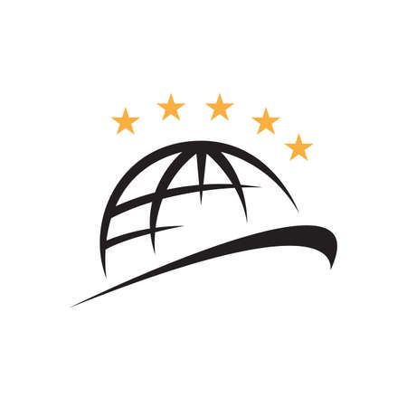 five stars quality world class icon logo vector illustrationsのイラスト素材