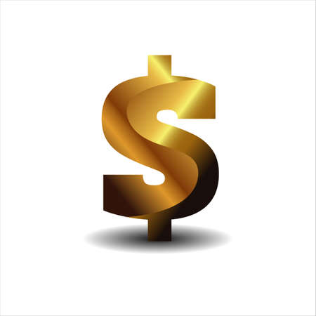 US dollar sign graphic logo design. USA american currency icon vector illustrationsのイラスト素材