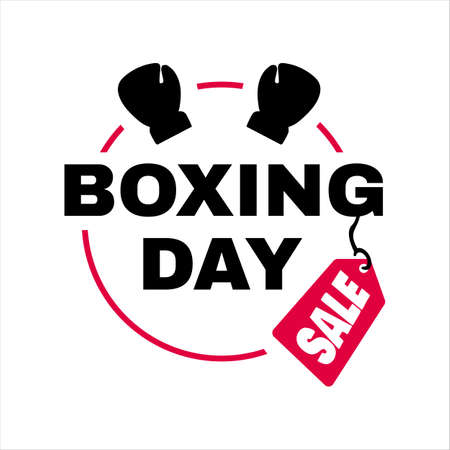 creative Boxing Day Sale lettering for banner web banner poster or flyer design vector template illustrationのイラスト素材