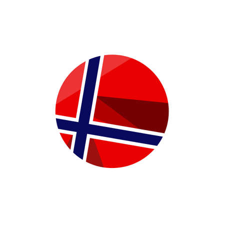stylish modern norway flags logo.  norwegian flag vector design illustrationsのイラスト素材
