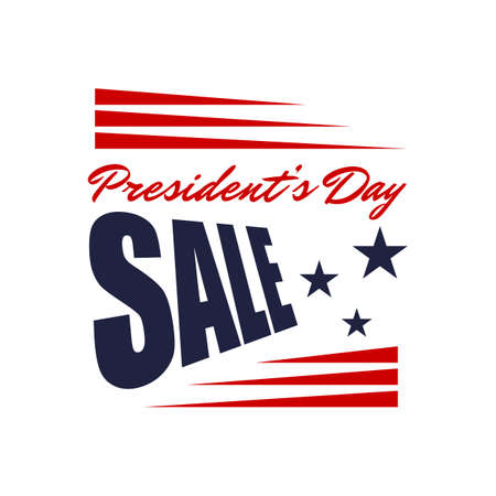 presidents day sale red blue color vector typography text for sale banners, greeting cards, gifts, promotions vector illustrationsのイラスト素材