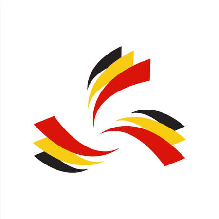 stylish 3 stripes belgium flag logo design vector icon symbol illustrationsのイラスト素材