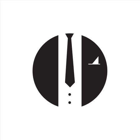 gentleman suit tuxedo logo vector mens clothing graphic conceptのイラスト素材