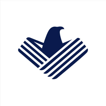 simple eagle logo design vector for poerfull company concept illustrationのイラスト素材