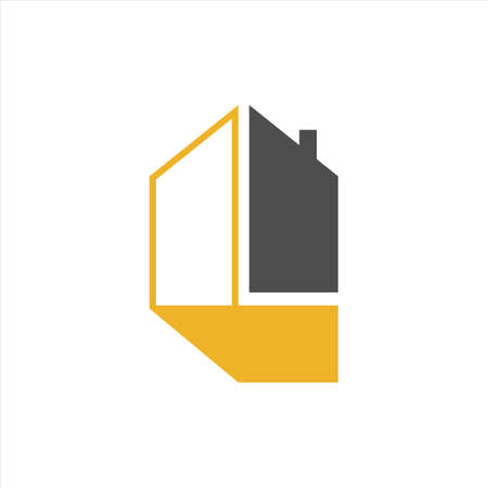 architect and construction home design logo vector symbol graphic conceptのイラスト素材