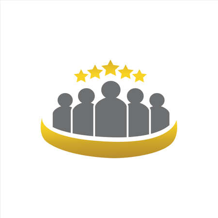 five stars 5 star logo premium quality  vector design illustrationのイラスト素材
