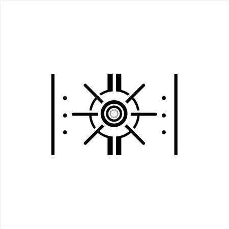 simple vault door logo wealth protection sign secure money and finance symbol stock vector illustrationのイラスト素材