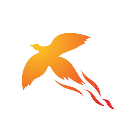 fire bird phoenix logo design vector illustrations graphicのイラスト素材