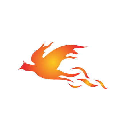 fire bird phoenix logo design vector illustrations graphicのイラスト素材