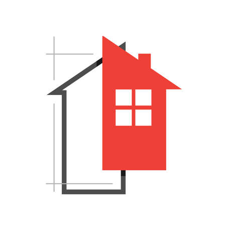 drafter architect and developer home design logo vector symbol graphic conceptのイラスト素材
