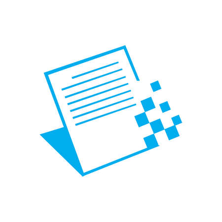 digital paper logo design vector icon symbol illustrationのイラスト素材