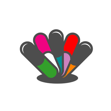 drug medicine pills logo icon design vector illustrations pharmacy pill graphicのイラスト素材